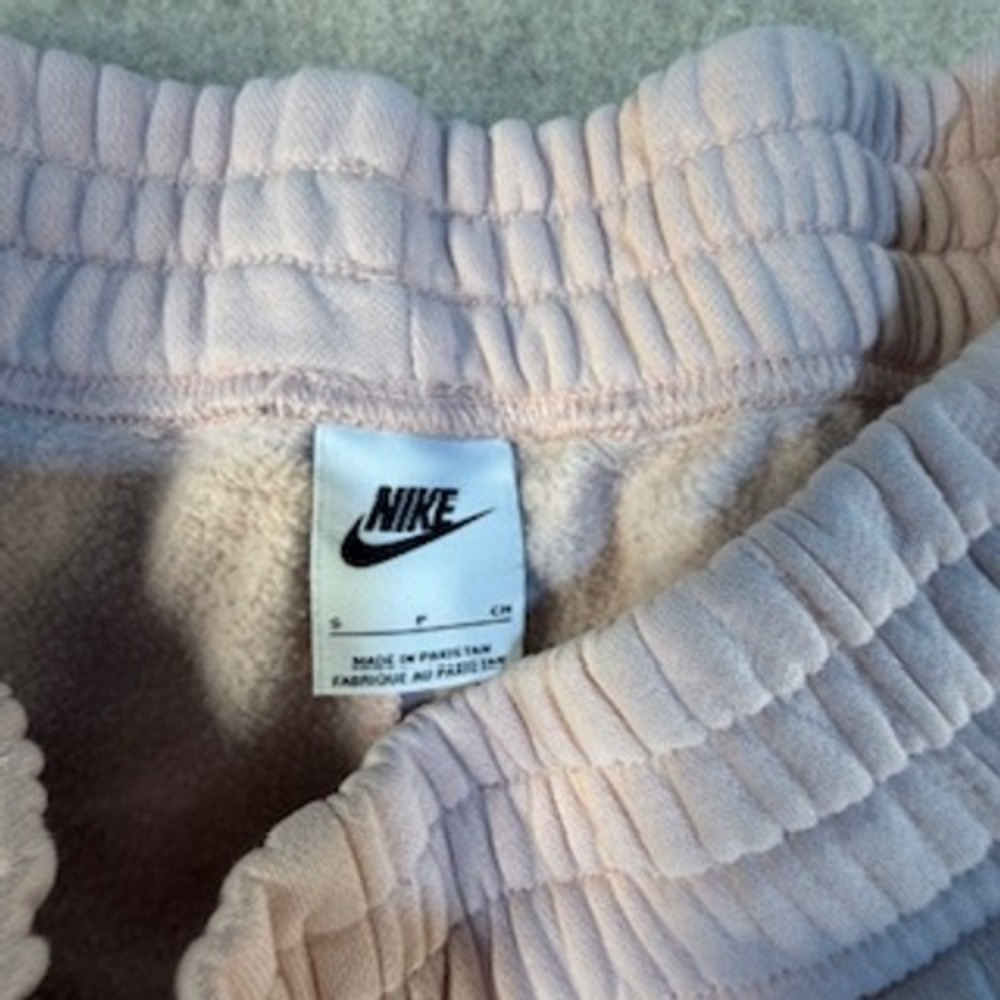 Nike Sportswear Essential Women Fleece Pintuck Jogger Pants Pink BV4091-645 S - Picture 4 of 5